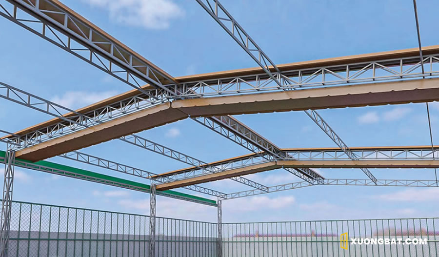 Thi công mái bạt hiện xếp di động sân Pickleball