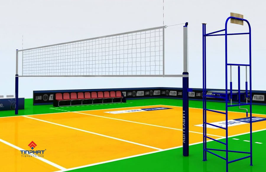 Thi c&ocirc;ng sơn s&acirc;n b&oacute;ng chuyền tại Vinh Nghệ An	