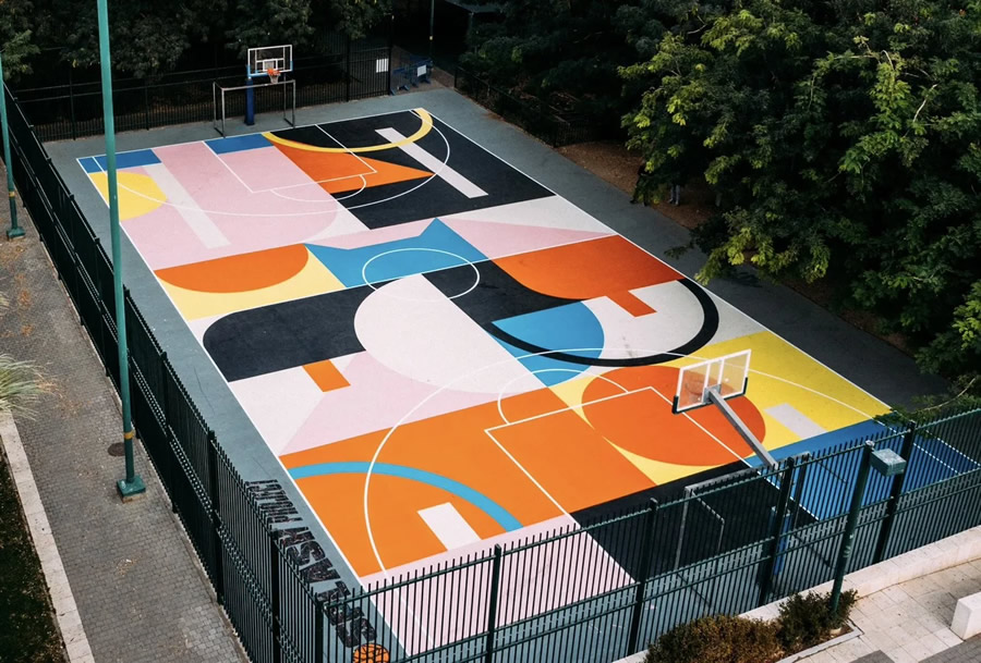 Thi công sơn sân bóng rổ tại Vinh Nghệ An