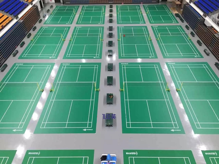 Thi c&ocirc;ng sơn s&acirc;n b&oacute;ng chuyền, cầu l&ocirc;ng tại Vinh Nghệ An	