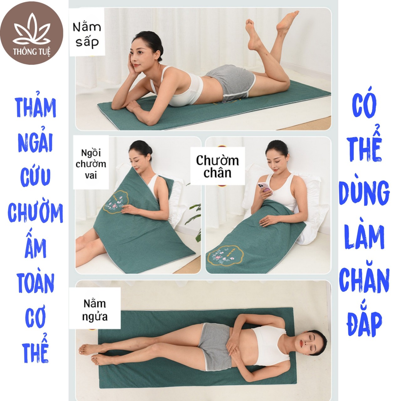Thảm chăn điện ngải cứu đ&ocirc;ng y Vinh Nghệ An