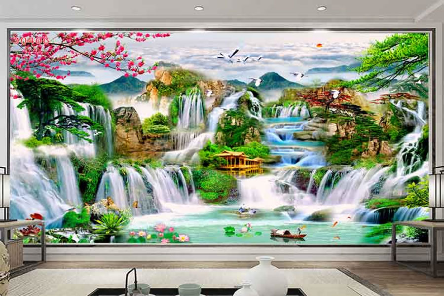 Tranh decal UV d&aacute;n tường 3D khổ lớn cao cấp tại TP Vinh Nghệ An