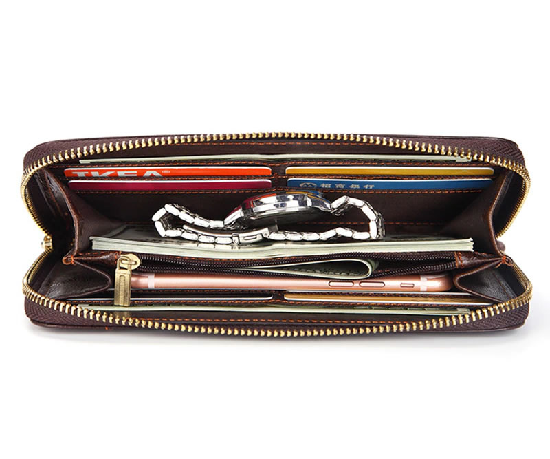 Ví dài da bò nam BÒ LERO - VIDAI_LERO